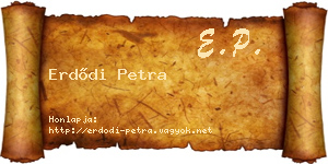 Erdődi Petra névjegykártya